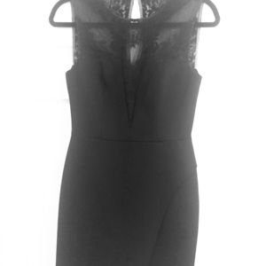 BCBGMAXAZRIA LACE MIDI DRESS